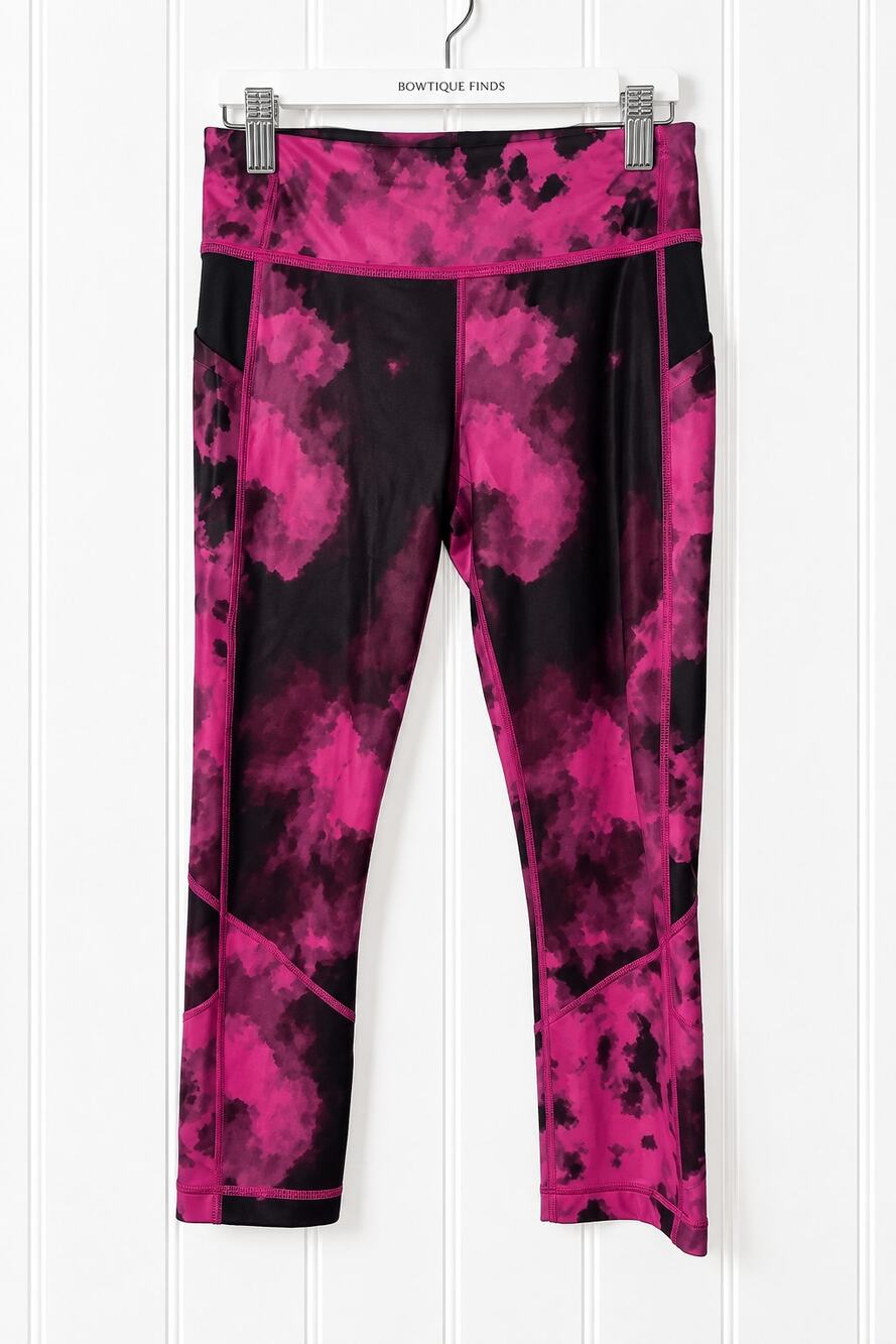 Lululemon Pace Rival Crop 6 Blooming Pixie Raspberry Black Luxtreme 22"